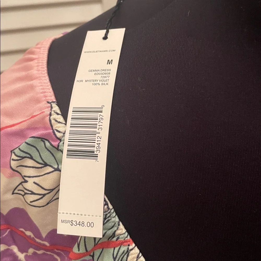 Elie Tahari Multicolor Silk  Floral Midi Dress